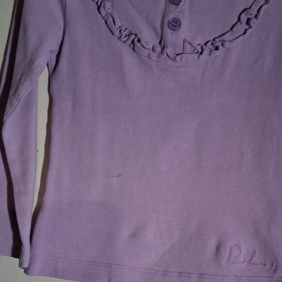 Burberry Kids Lavender Ruffle Long Sleeve Tee Size 3T - Picture 4 of 10
